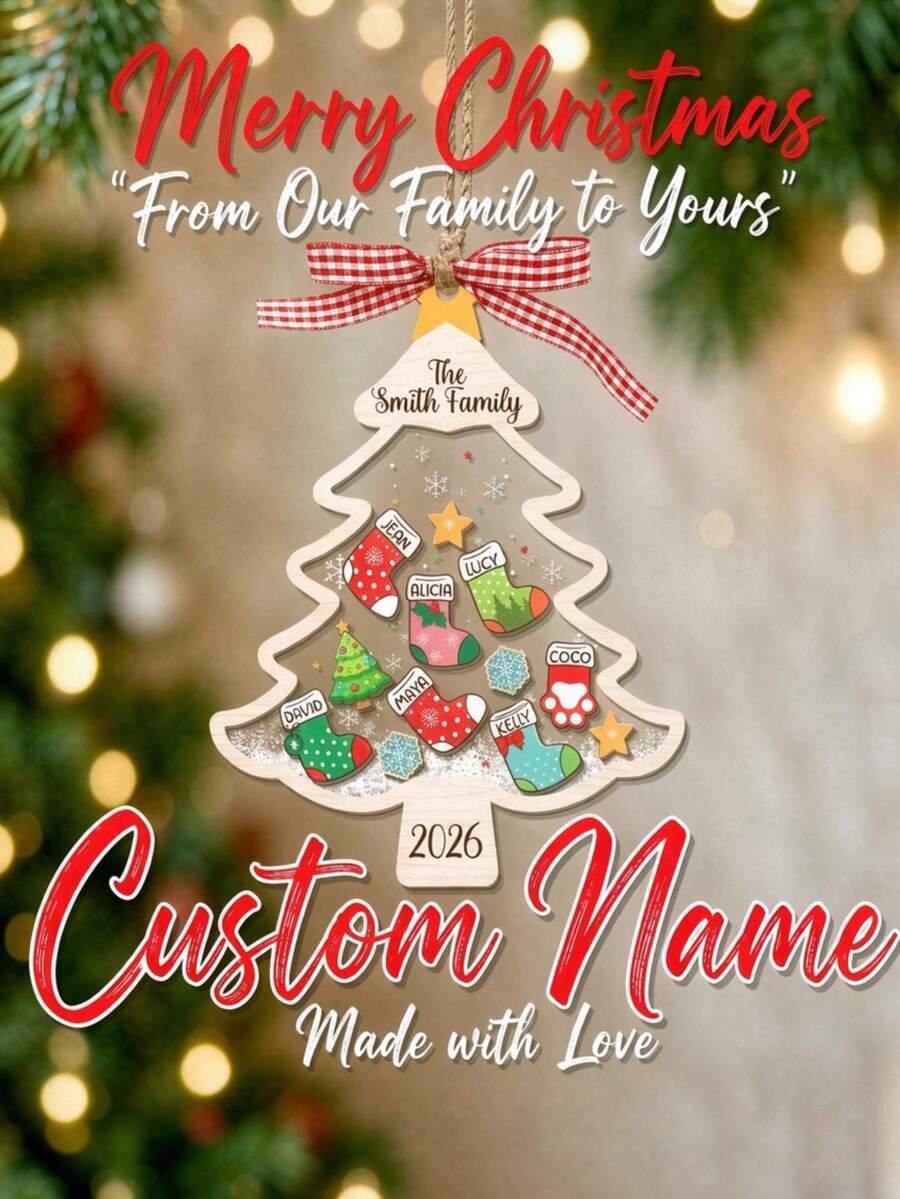Customized Christmas Decorations,Home Christmas Souvenirs. Add Luster To Your Holiday With This Personalized Christmas Decoration! - A-christmas Tree Decoration - View 1