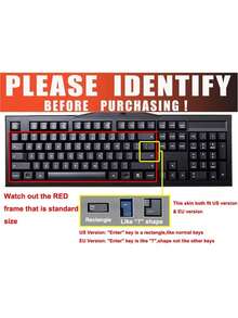 Transparent Desktop Concave-Convex Computer Keyboard Film Desktop All-In-One Machine, Dustproof Key Film Is Suitable For PC 104/107 Key Standard Keyboard, Dustproof And Waterproof To Protect Keyboard Skin - View 6
