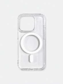 1pc 5-Style Optional Contrast Border Magnetic Large Window Transparent Phone Case, Ins Minimalist Phone Case, Built-In Magnetic Ring Supports Wireless Charging; Covers, A Style Transparent Border / B Style Light Pink Border / C Style Vibrant Orange Border / D Style Classic Black Border / E Style Light Gray Border, Raised Lens Full Coverage Anti-Drop Soft Shell, Minimalist Versatile Fashion Phone Case, Suitable For Personal Use, Birthday Gift Choice; Compatible With IPhone Case - Multicolor - View 60