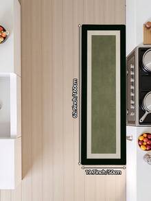 1pc Neutral Sage Green Long Runner Rug, Suitable For Bathroom, Kitchen, Outdoor, Hallway, Bedroom, Living Room, Machine Washable Easy Clean Non-Slip Entryway Mat, Autumn Home Decor Carpet Accessory - Multicolor - View 15