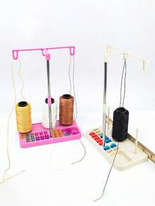 3-Roll Sewing Machine Thread Rack - Suitable For Home Embroidery, Detachable Sewing Storage Rack, Dedicated Sewing Machine Thread Rack, Suitable For Home And Handmade Sewing Studio - Multicolor - View 6