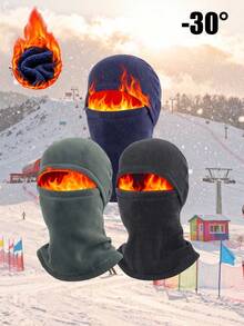 1pc Autumn/Winter Warm Cycling Face Mask, Windproof Ear Protection Head Cover, Cold-Proof Outdoor Mask, Motorcycle Accessory, Essential For Off-Road Riding - Multicolor - View 1