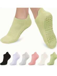 1/2/4 Pairs Women's Non-Slip Yoga Socks - Open Toe Sports Socks With Arch Support, Breathable And Comfortable For Sports, Ballet - Multiple Colors Available, Yoga Non-Slip Socks, Ballet Accessories, Textured Non-Slip Sole, - Multicolor - View 4
