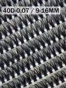 240/200 قطعة رموش صناعية طبيعية مختلطة D Curl Vacation Lashes 40D مقاس 9-16 مم، رموش فردية كثيفة صف واحد، رموش صناعية DIY بتصميم عناقيد، إكستنشن رموش فردية، عناقيد رموش، رموش صناعية - D - مشاهدة 4
