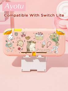 Ayotu بطانية حماية بنمط كعكة القطة والكرز والزنبق، متوافق مع Switch، متوافق مع New Switch2 (2025)/Switch NS/Switch OLED، يمكن تركيبه في القاعدة دون إزالة بطانية الحماية، بطانية حماية عالمي لوحدة التحكم بالألعاب، إكسسوارات ألعاب Switch، مضاد للسقوط، مضاد للانزلاق، مضاد للخدش، أنيق وجميل، مناسب للخريف/عيد الميلاد/العودة إلى المدرسة/الشتاء والمناسبات الأخرى. - مشاهدة 21