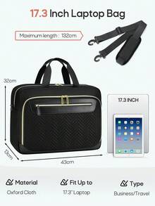 NEWHEY 17.3 Inch Laptop Bag For Men Water Resistant Briefcase Large Capacity Messenger Bag Teacher Bag For Work School Travel Business Office - Multicolor - View 4