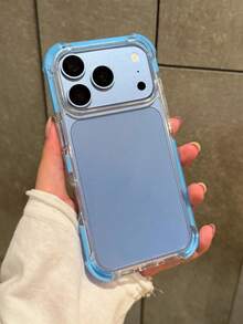 Hybrid Bumper Armor 透明手機殼，相容 iPhone 18 Pro Max 18 Pro 17 Pro Max 17 Pro 16 Pro Max 15 Pro Max 14 Pro Max 13，防震後蓋 - 淺藍色 - 查看 4