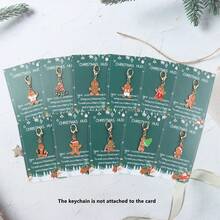 11 st julserie pepparkaksnyckelringar med julkramshälsning, perfekt julklapp till familj och vänner, julpresent, festgåva - Multifärgad - Visa 6