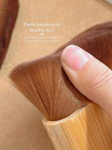 1pc Large Nail Brush, Nylon Bristle Manicure Dust Brush, Nail Cleaning Tool, Used To Remove Dust And Cosmetic Residue - Brown - View 8