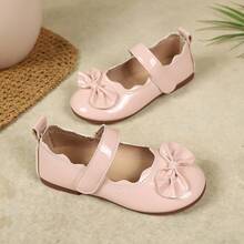 1 Pair 2026 Latest Pink Butterfly Flower Minimalist & Fashionable Children's Flat Shoes, Soft, Lightweight, Non-Slip, Wear-Resistant, Suitable For Outdoor Outings, Weddings, Parties, Campus Style - Pink - View 2