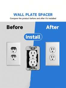 5/2/1pc Wall Plate Spacers, Power Outlet Spacers, Outlet Repair, Metal Flush Mounting Plates For Power Outlet Repair, Fix Loose Outlets And Electrical Boxes, Rust-Resistant, Wear-Resistant, Durable, Suitable For Indoor And Outdoor Use, Can Be Used With Switches, Outlets And Other Wall-Mounted Electrical Equipment. Whether In Home, Office Or Spaces With Power Outlets, These Spacers Provide A Perfect Fit - A - View 4