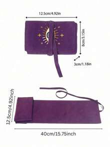 Devil's Eye Velvet Tarot Card Storage Bag, Dual-Color Blue & Purple Drawstring Closure, Soft Fabric Protective Cover, Portable Card Pouch, Suitable For Storing Tarot Cards And Small Items, Tarot Card Bag, Applicable For Tarot Cards, Divination Cards, Card Games And Small Items Storage, Perfect Gift For Holidays, Birthdays, Parties, Valentine's Day, Back To School, Teacher's Day, Halloween, Christmas,Travel Essential,Room Decor - Multicolor - View 10