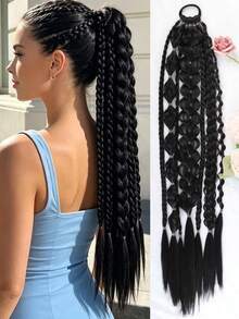 24 Inch Synthetic Fiber Handmade Mixed-Color Lantern Bubble Twist Braids – Daily & Vacation Style Hair Extensions, Suitable For - Multicolor - View 12