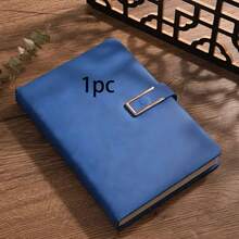 1pc Classic Vintage Notebook, A5 Size, PU Material, Personalized Soft Leather Cover, With Bookmark, Minimalist Portable, Suitable For Business Meetings, College Students, Love Diary, Study Supplies, Low-Key Luxury Notebook For Back To School, Christmas Gift - A5 - View 13