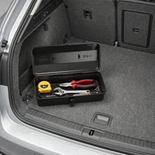 OUKANING Lockable Portable Metal Tool Box With Steel Latch, Cold‑Rolled Iron Hardware Tool Storage Carry Case, 2 Colors Available, Tools Not Included - Black - View 4