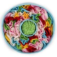 1pc Pet Snuffle Mat, Dog Puzzle Toy For Intelligence, Stress Relief, Emotional Improvement, Bonding, Slow Feeding Training, Suitable For All Seasons, Interactive Play With Small Toy - Multicolor - View 11