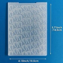 Embossing Folder, Christmas & Paw Print Mixed Pattern Textured Impressions Embossing Tool For Card Making Scrapbook Album Paper Craft Decor - Dog Paw - View 30