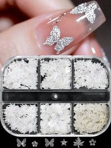 3D Sparkle Nail Art Glitter Autumn And Winter Nail Decoration - Multicolor - View 1