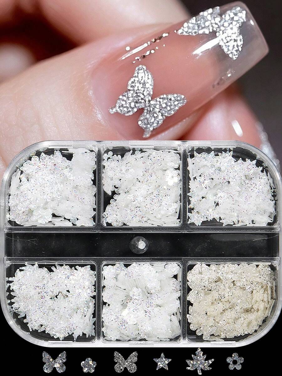 3D Sparkle Nail Art Glitter Autumn And Winter Nail Decoration - Multicolor - View 1