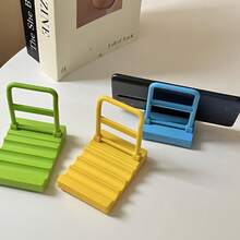1pc Novel Stair-Shaped Phone Stand, Detachable Armrest Desktop Phone Holder, Multi-Slot Adjustable Phone Stand, Suitable For Home, Dorm, Office - A - View 2