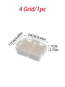 1pc/Divided Tray With Lid, Suitable For Storing Candy, Vegetables, Fruits, Nuts, Etc., Transparent Divided Snack Box, Applicable For Picnic, Party, Refrigerator Storage, Sealed Food Storage Container, Can Be Used For Storing Grains, Spices, Beans, Etc., Snack Box/Prepared Food Box, Divided Tray With Lid And Handle, Meal Prep, Suitable For Entertaining Guests, Kitchen Supplies, Christmas Gift/Back To School Gift. - Beige - View 10