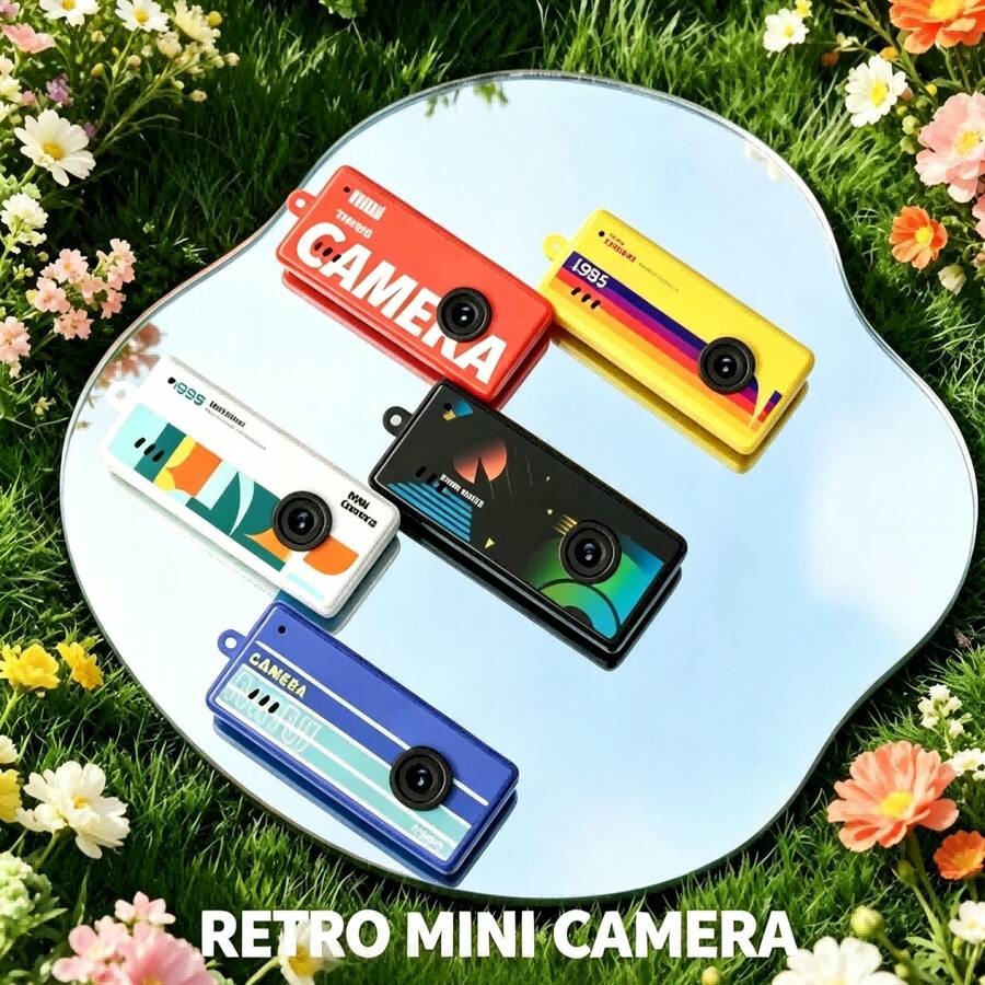 Kamera Jempol Mini, Desain Retro & Ringan, dengan Baterai 200mAh Kamera Digital Retro Mini, Kamera Mini Retro Liontin Portabel, Pilihan Hadiah Sempurna. - View 1