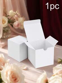 1/5/10/30pcs | 4*4*4 Inch Gift Boxes, Small Gift Boxes; Black / White / Natural Kraft Paper Boxes With Lids, Suitable For Party Favors, Decor Storage, Bridesmaid Invitation Gift Boxes, Aromatherapy Candle Packaging Boxes; Fits Halloween Decor, Birthday Setup, Wedding, Party Decoration, Autumn Theme Gift Packaging And More - White - View 11