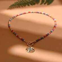 Collar con colgante para mujer, versátil y de moda, se puede regalar a la novia - Multicolor - Ver 14