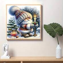 Gnome Lighting Christmas Candle Pattern Frameless 5D Diamond Painting Kit Adult Mosaic Full Drill Diamond Art - View 3