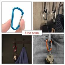 24Pcs New Aluminum Alloy Keychain Outdoor Spring Snap Clip Water Bottle Hooks Keychain Camping Quickdraws Tool - Multicolor - View 5