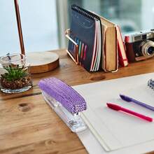 Handmade Dazzling Diamond-Crystal Stapler For Office, School, Or Home (Purple) - Multicolor - View 2