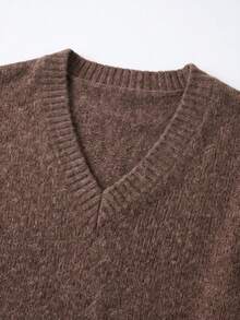 Autumn/Winter New Gentle Knit Sweater 2 Pieces Set For Travel And Dating - Brown - View 8