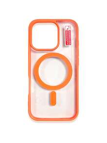 1pc 5-Style Optional Contrast Border Magnetic Large Window Transparent Phone Case, Ins Minimalist Phone Case, Built-In Magnetic Ring Supports Wireless Charging; Covers, A Style Transparent Border / B Style Light Pink Border / C Style Vibrant Orange Border / D Style Classic Black Border / E Style Light Gray Border, Raised Lens Full Coverage Anti-Drop Soft Shell, Minimalist Versatile Fashion Phone Case, Suitable For Personal Use, Birthday Gift Choice; Compatible With IPhone Case - Multicolor - View 50