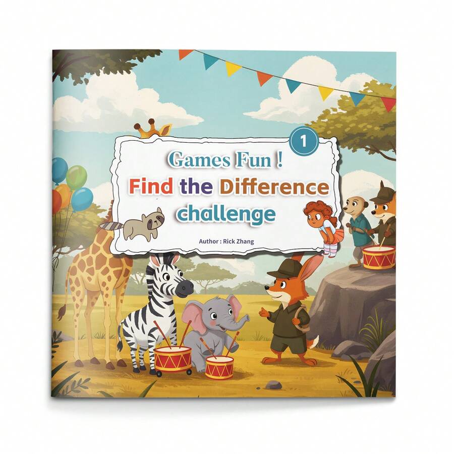 Spot The Difference Activity Book For Kids, Cute Animals & Sea Life ...