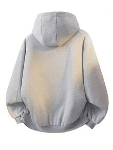 NBCT Women's Mountain Style Functional Casual Colorblock Zipper Drawstring Design Jacket, Daily Outdoor Camping Travel Versatile Hooded Coat - Heather Gray - View 3