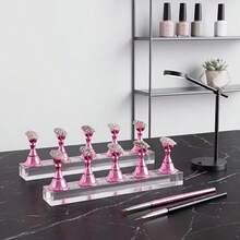 8pcs For Nail Practice Holders Set, Reusable For Nail Tip Stands, Manicure Tool For Nail Training, Display And Press-On For Nail Creation - Multicolor - View 3
