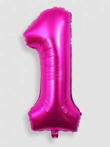 1pc/2pcs 40 Inch Large Number Balloon Rose Red Foil Large Number Balloon Suitable For Birthday Party Supplies Decoration Outdoor Photo Props - 40 Inch Rose Red Digital - View 22