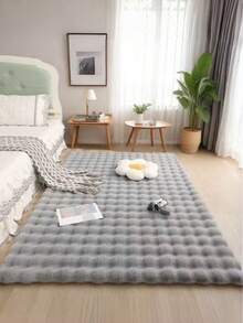 1pc Soft & Fluffy Solid Gray Faux Fur Rug, Plush Comfortable Carpet, Minimalist & Elegant, Suitable For Sofa Cushion, Chair Seat, Bedroom Bedside, Indoor Living Room & Bedroom Home Decor, Best Winter Home Decor Carpet For Living Room, Bedroom, Bedside, Sofa, Closet Kitchen Rug - Grey - View 1