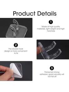 2026 New Shower Razor Holder (1pc) Self-Adhesive Razor Hook, Removable And Reusable, Suitable For Wall, Bath Sponge Hook, Towel Accessory, Ideal For Bathroom, Kitchen, Guest Room, Spring, Easter, Labor Day, Father's Day Gift - Multicolor - View 6