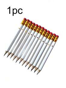 1/5/10/20/50/60/80/100pcs White HB Hexagonal Pencils With Eraser, 4 Inches/10cm Long, Suitable For School, Office, Gift, Wedding, Back To School, Small Party, Bridal Shower And More - Multicolor - View 11