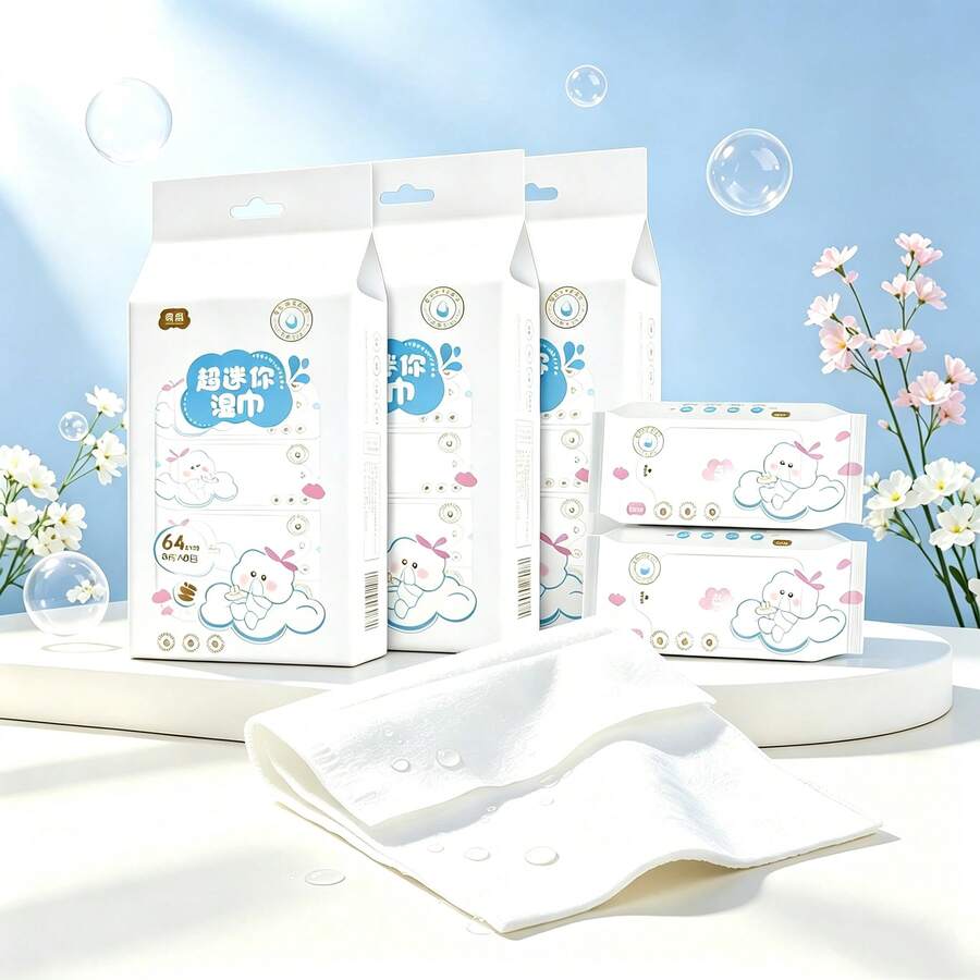 Adult Daily Cleaning Care Wet Wipes, Small Pack Travel Size, Portable Cleaning Wet Wipes, Small Pack Pull-Out Cleaning Wet Tissues, Back To School Daily Cleaning Essentials - Multicolor - View 1