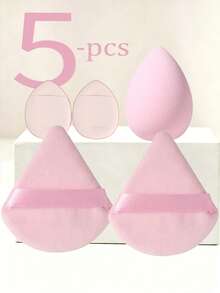 3PCS Makeup Sponges + 2PCS Makeup Powder Puffs Loose Powder Puff Pressed Powder Puff Setting Sponge Makeup Tools Makeup Supplies Soft Powder Puff Dry And Wet Dual-Use Powder Puff Cushion Multi-Functional Makeup Tool Suitable For Liquid Foundation Foundation And Concealer Suitable For All Skin Types Beauty Skincare Products - Multicolor - View 14