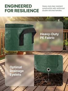 2 Packs Potato Grow Bags, Durable Fabric Garden Pots With Flip Lid & Handles, 10 Gallon, Spring Planting Bags, Plant Growing Containers With Access Window For Potatoes & Vegetables - Green - View 5
