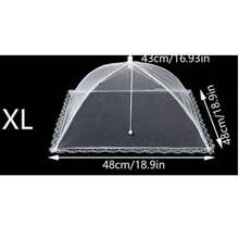 2/1pc Large Foldable Food Cover, Fly-Proof Kitchen & Outdoor Camping Net, Food Protector Cover, Household Fruit Cover, Dining Table Cover, Foldable Vegetable Cover, Sun Shade, Household Table Food Cover, Fly-Proof Net, Insect-Proof And Dust-Proof - White - View 17