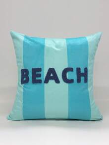 1 buah Sarung Bantal Bergaris Biru Ins, Bantal Hias Bordir Huruf, Sarung Bantal Sofa Minimalis Modern, Lembut & Nyaman, Sarung Bantal Dekoratif untuk Sofa, Sandaran Kepala Tempat Tidur, Dapat Dicuci dengan Mesin, Isian Bantal Tidak Termasuk - Baby Blue - View 8