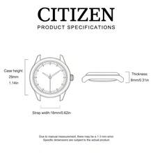 Đồng hồ đeo tay nữ Citizen dây thép bạc nhiều mắt xích - Drive, mặt số La Mã tối giản, đồng hồ analog văn phòng cho quý cô, quà tặng cho nàng FE1080-51E - FE1080-51E - Xem 6