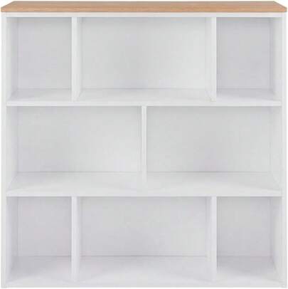 Canadá Mueble Librero de Melamina - Estantería Moderna con Compartimentos y Cajones, Diseño Minimalista para Sala, Oficina o Dormitorio