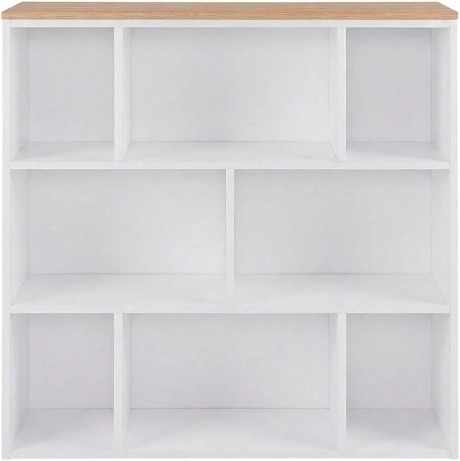 Canadá Mueble Librero de Melamina - Estantería Moderna con Compartimentos y Cajones, Diseño Minimalista para Sala, Oficina o Dormitorio - 1 - Ver 1