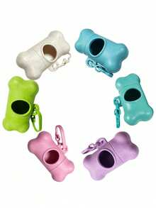 6-Pack [No Waste Bags Included] Hands-Free Pet Waste Bag Dispenser - Durable Bone-Shaped Holder; Ideal For Outdoor Dog Walking, Training, And Travel - Essential Accessory For Dogs And Cats. - Multicolor - View 3