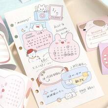 1 Roll Tearable Sticky Note Washi Tape, Fresh & Minimalist Korean Style Daily Series, Writeable Adhesive Stickers, Easy-Tear Memo Tape, Cute Pet Animal Theme Pattern, Suitable For Scrapbooking, Collage, Notebook, Photo Album, Diary Decoration, Essential Student Stationery For Back To School - 1 Roll - View 9